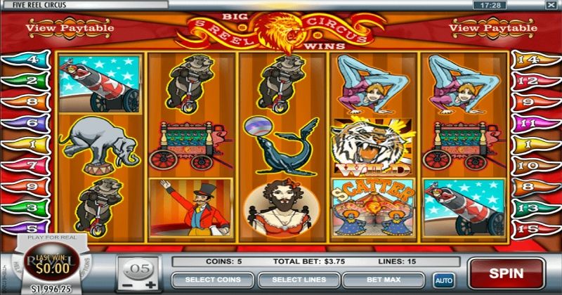 Play in 5 Reel Circus Slot Online from Rival Gaming for free now | www.haraitai.com