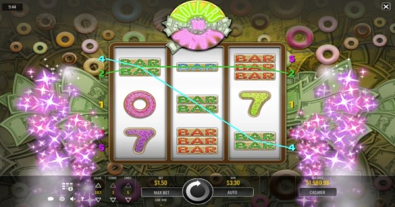 Play in Dollars to Donuts Slot Online from Rival Gaming for free now | www.haraitai.com